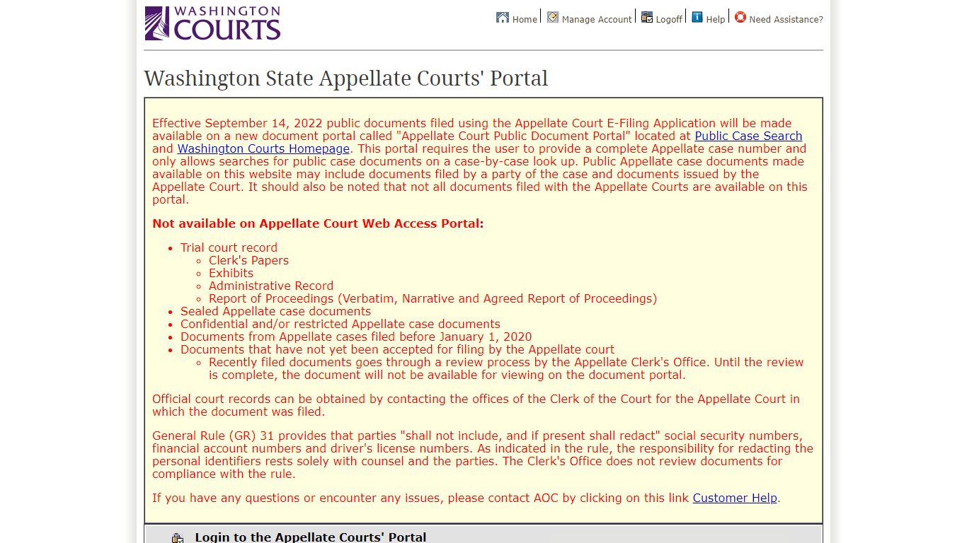 Washington State Appellate Courts